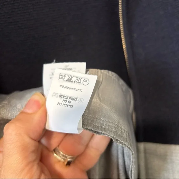 J Crew Collection Wool Mockneck Long Sleeve Trouser Jumpsuit Navy Gray Size 6 8 - Picture 9 of 13